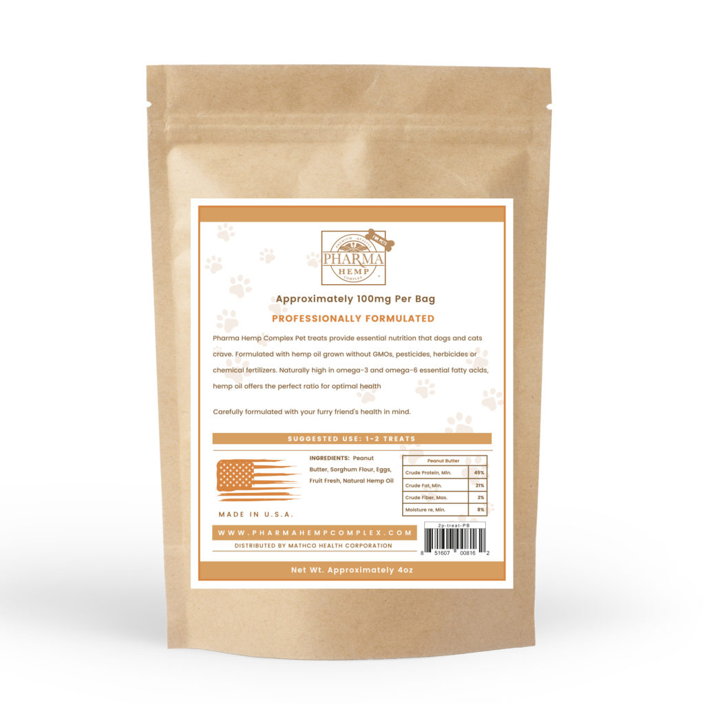 Pharma Hemp Complex CBD Oil Peanut Butter Dog Treats (4oz/100mg) Hemp